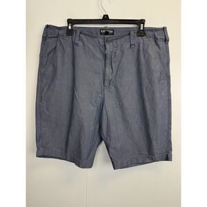 Express Shorts‎ Mens Size 36 Blue Chambray Chino 10" Inseam 100% Cotton